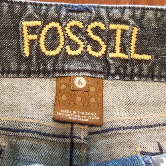Fossil denim Jean skirt NWOT C113:5:318 size 6 - Picture 2 of 6